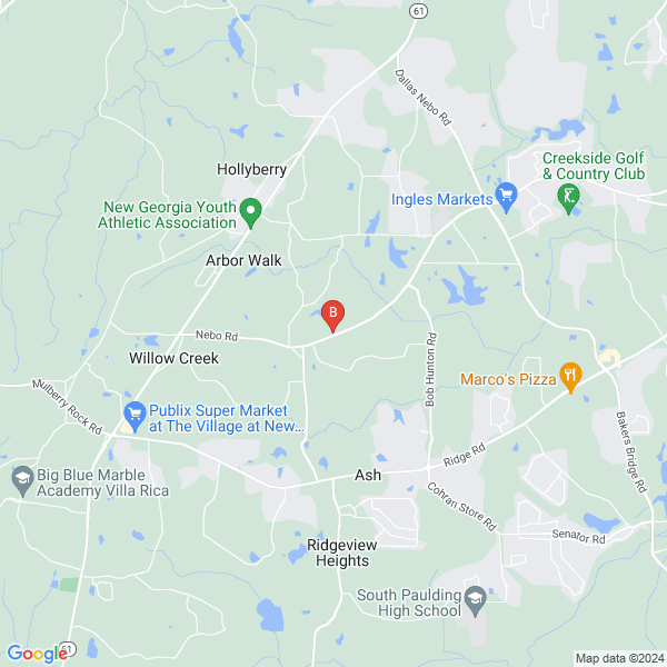 H20 Blazzters location map: 28 Stonedell Dr, Dallas, ga